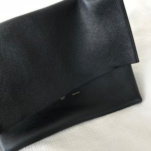Celine Black Soft Leather Shoulder Bag